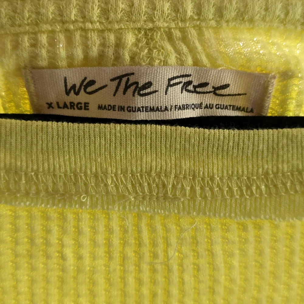 *SOLD* NWOT Free People Microphone Drop Thermal in Lemon Grass Size XL 🦄💖 - Picture 6 of 11